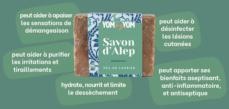 les bienfaits du savon d'Alep pour l'eczéma