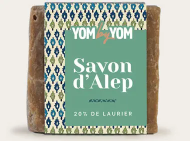 Savon d'Alep pour peau mixte - 20% de laurier